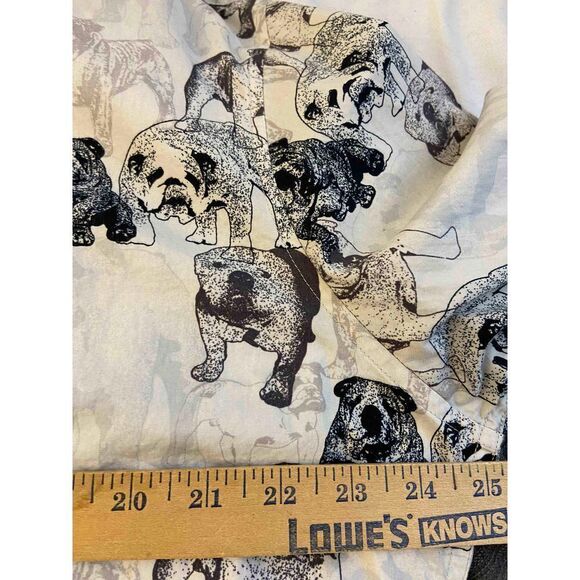 Nick it Bull Dogs size Xl button shirt #15848 Gray and Black LS - Picture 4 of 6